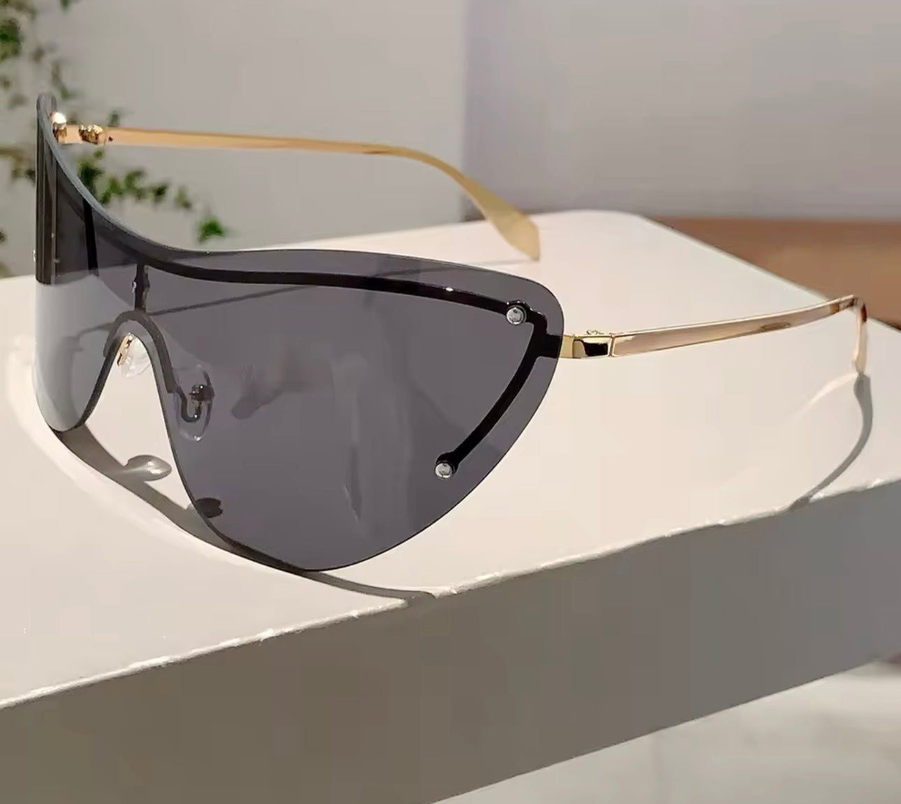 Retro Rimless Metal Shades