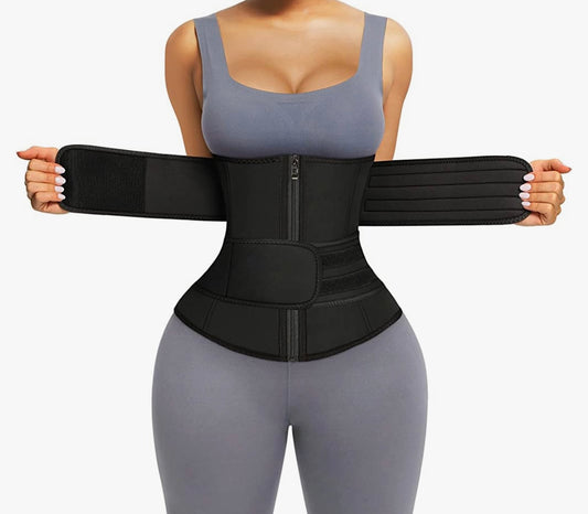 Double belt waisted trainer